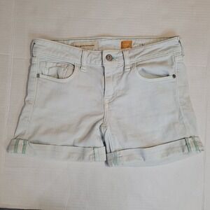 Pilcro & The Letterpress Anthropologie Women's Light Wash Denim Shorts Size 25
